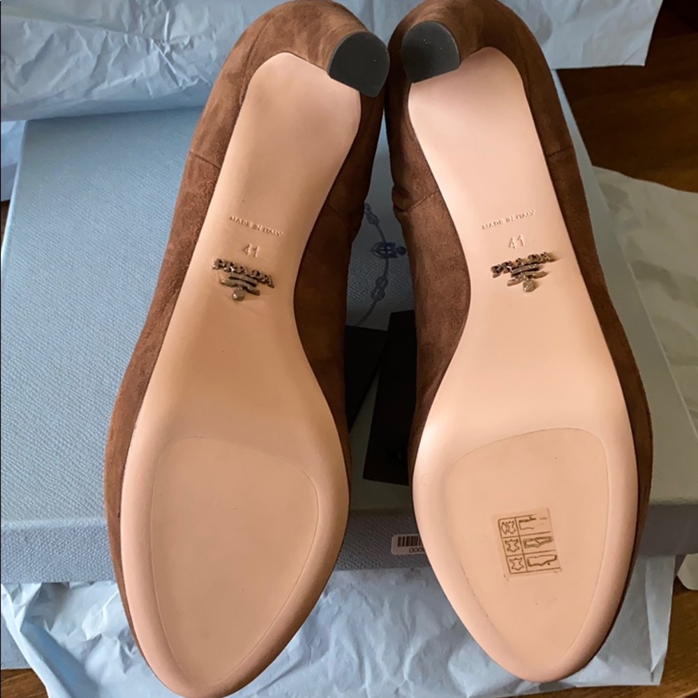 Prada platform suede bootie. - Picture 12 of 16